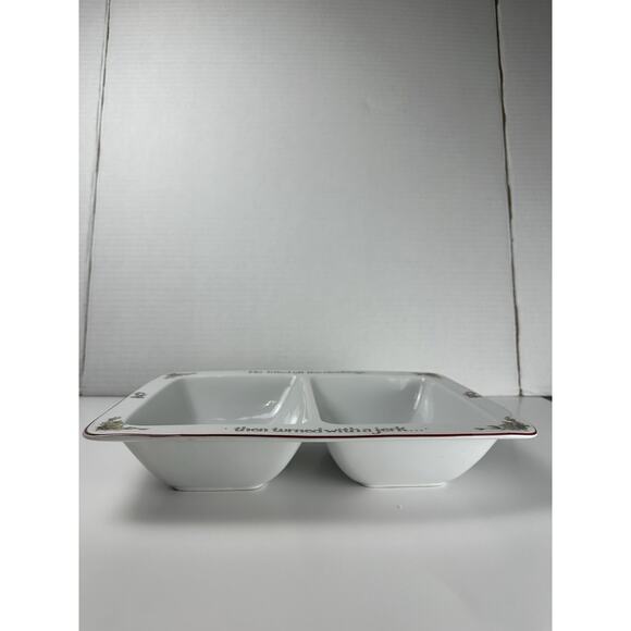 PS Portmeirion Studios Susan Winget "A Christmas Story" Divided Serving Dish - Picture 3 of 8